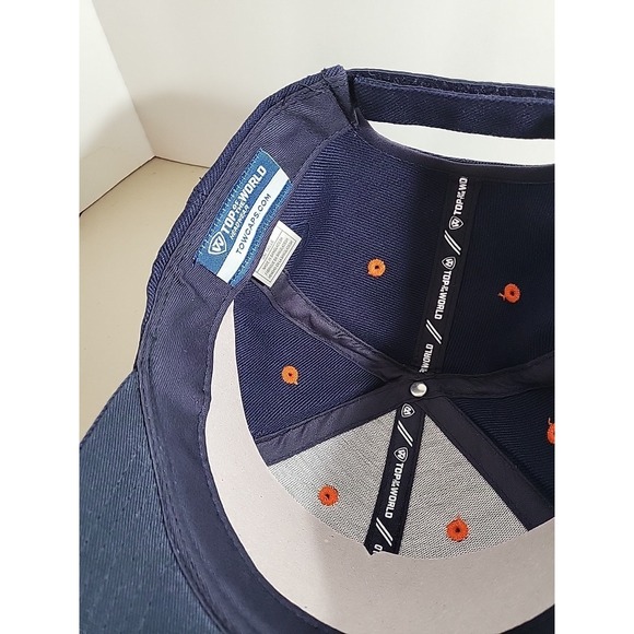 Syracuse Blue /Orange SnapBack Hat - Top Of The World A-Frame Adjustable Cap - Picture 6 of 7